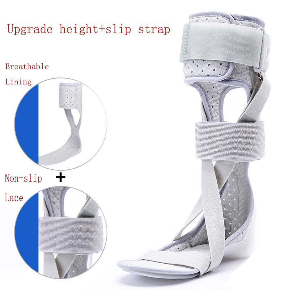SZWW Maintien Confortable de la Cheville, orthèse de Pied de Cheville, Marche avec Chaussures, Conception de Sangle de 8 Mots, la Taille Peut être ajustée,Gray,upgradedversion