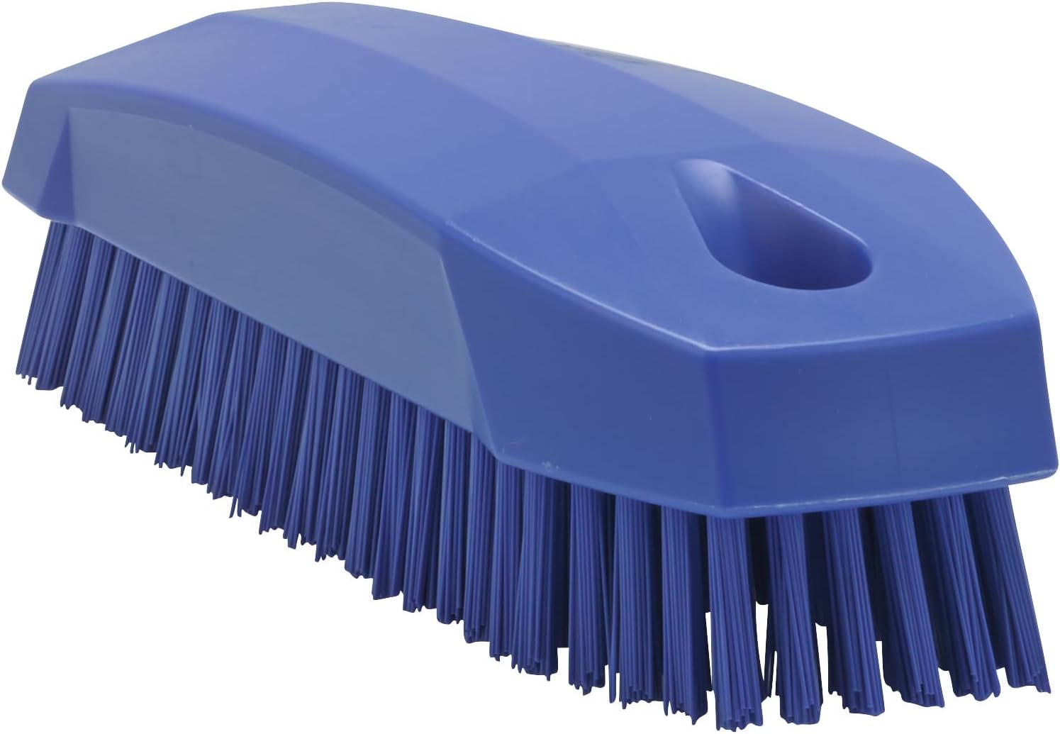 64408 Stiff Nail Scrubbing Brush Clean Bathroom Kitchen Upholstery Fabric 13cm x 5cm x 4cm, Purple