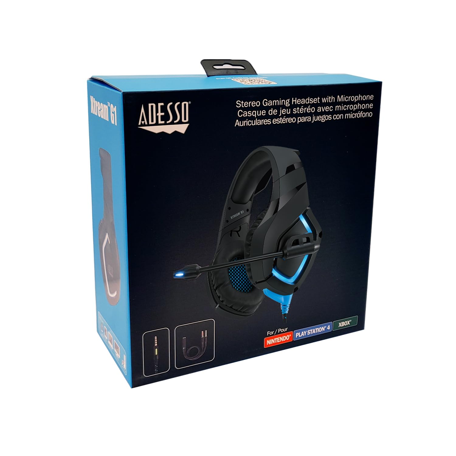 Adesso Xstream G1 zestaw słuchawkowy stereo do gier z mikrofonem