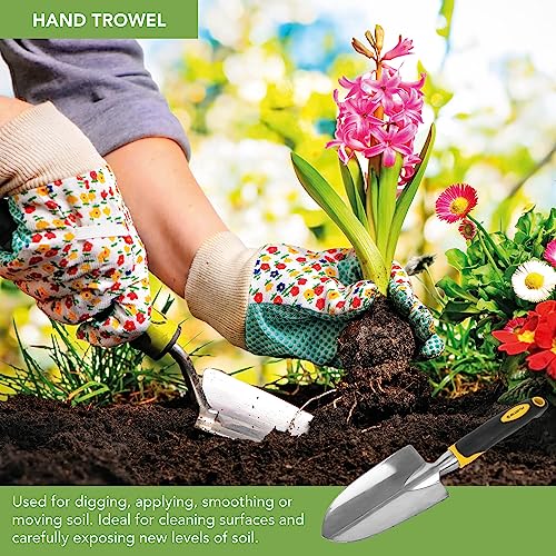 BLOSTM Gardening Tools Set 5 PCS - Heavy Duty Garden Tools for Gardening with Ergonomic Handles, Anti-Rust Trowel and Fork Set, Weeding Fork, Transplanter Trowel Set, Hand Rake 6 BLOSTM Gardening Tools Set 5 PCS - Heavy Duty Garden Tools for Gardening with Ergonomic Handles, Anti-Rust Trowel and Fork Set, Weeding Fork, Transplanter Trowel Set, Hand Rake - Image 6