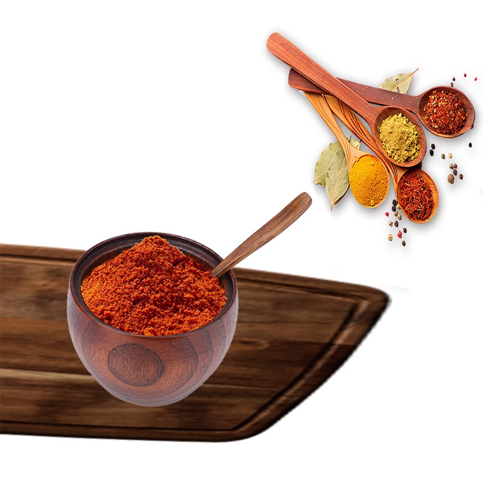 Solid Wood Spice Jar, Sugar Bowl Salt Pepper Seasoning Box Pot with Spoon and Lids for Cooking,Delicious Dishes and Desserts