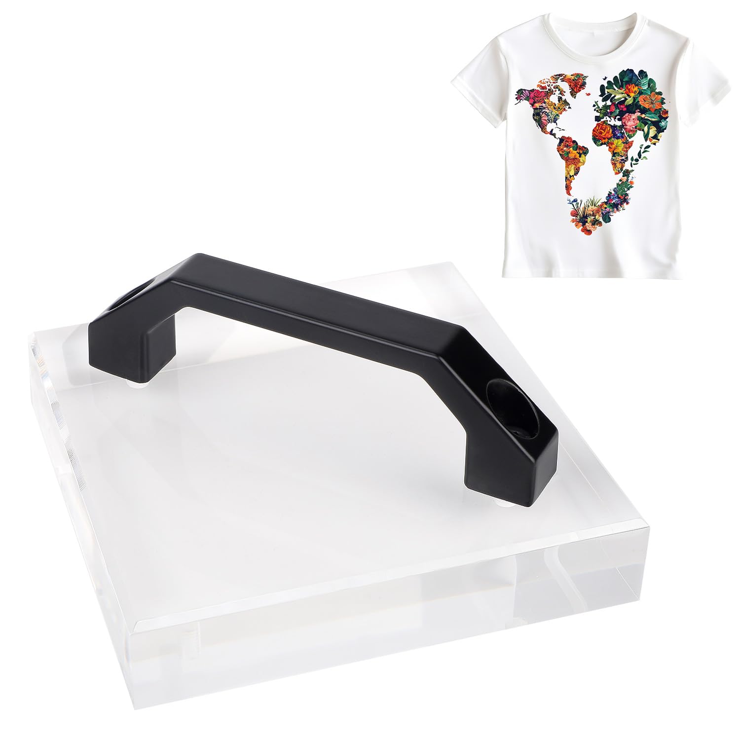 lasuroa Blocco Raffreddamento HTV con Manico, Strumento Portatile Pressa a Caldo Accessori Raffreddamento Rapido per Vinile Termotrasferibile Carta per Sublimazione e Pellicola DTF