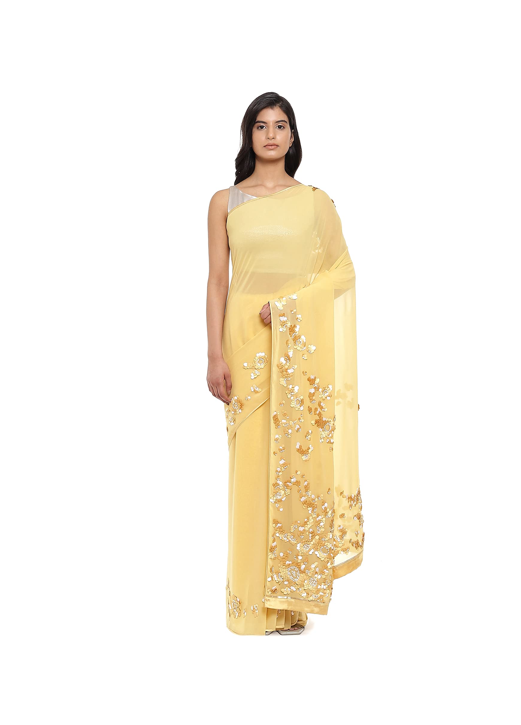 Satya PaulWomen's Jamdani Silk Saree With Blouse Piece (8907544996474_Yellow Primrose)