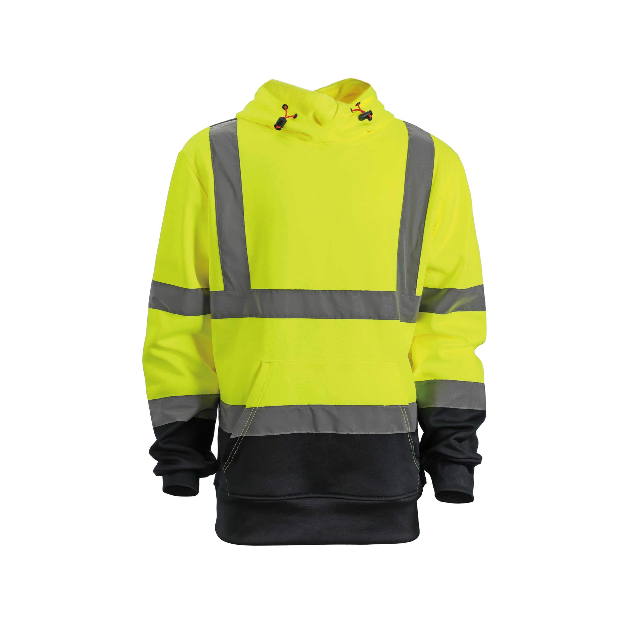 Scruffs Men's Yellow High Visibility Hoodie /Navy Pullover, S