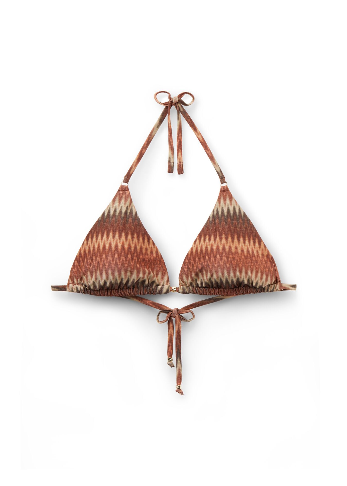 CALZEDONIA Womans Golden Chevron Triangle Swimsuit Top
