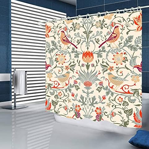 Hykiee Waterproof Animal Shower Curtain with Hooks Cover