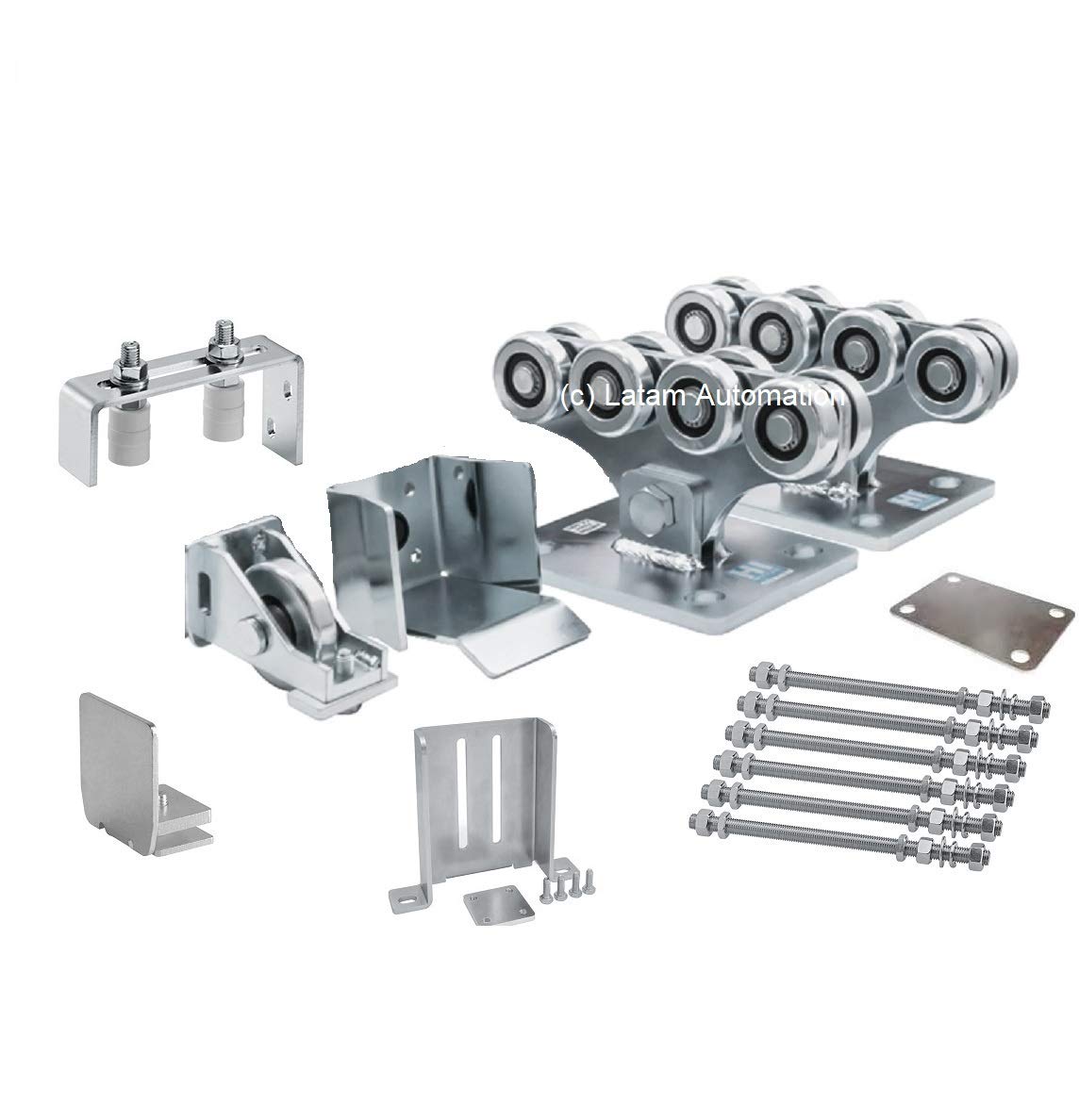 LATAM Automation BENINCA HI-MOTIONS Cantilever Sliding Gates Medium Series Support Roller KIT PAD-Mount (KIT-Acc-M-LA) Made in Italy