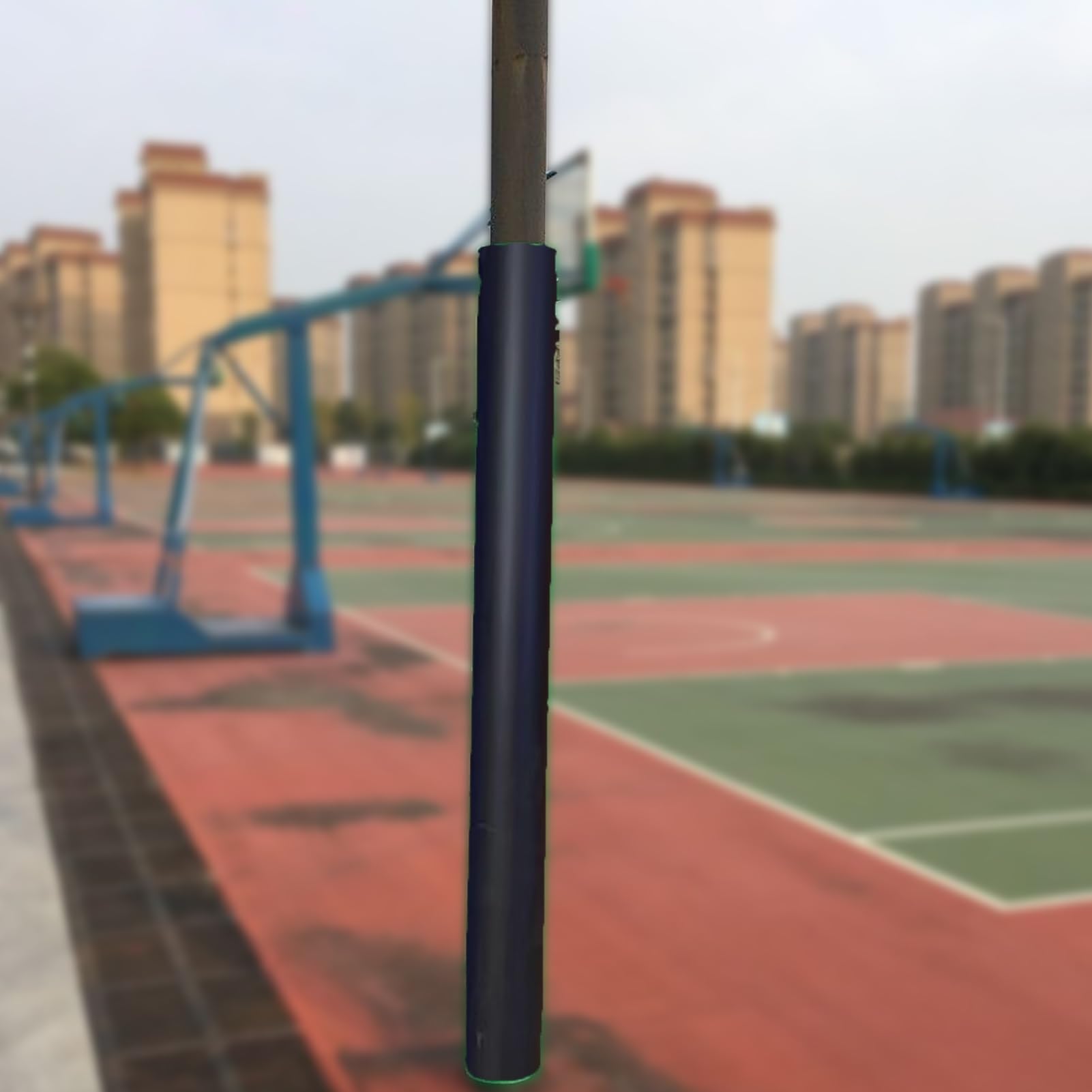 Almohadilla redonda alta para aro de baloncesto, cubierta acolchada para poste de sótano para protector de tronco de árbol, cubierta de poste de garaje