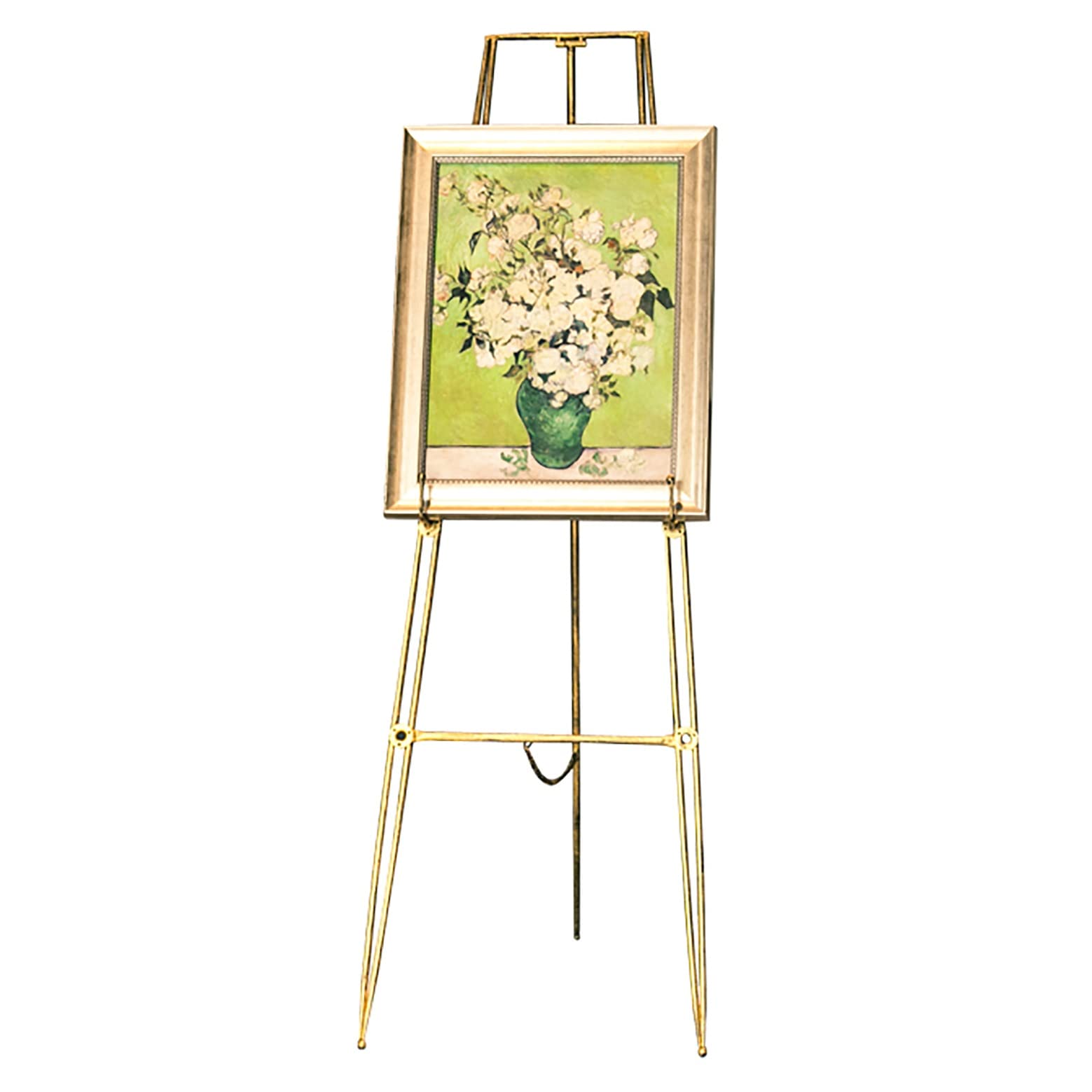 HADECOLL Strong And Durable Artist Easel - Portable A-Frame Tripod - Metal Floor Studio Easel And Professional Wooden Easel - Adjustable Display Exhibition For Wedding Drawing Painting Hold,150Cm