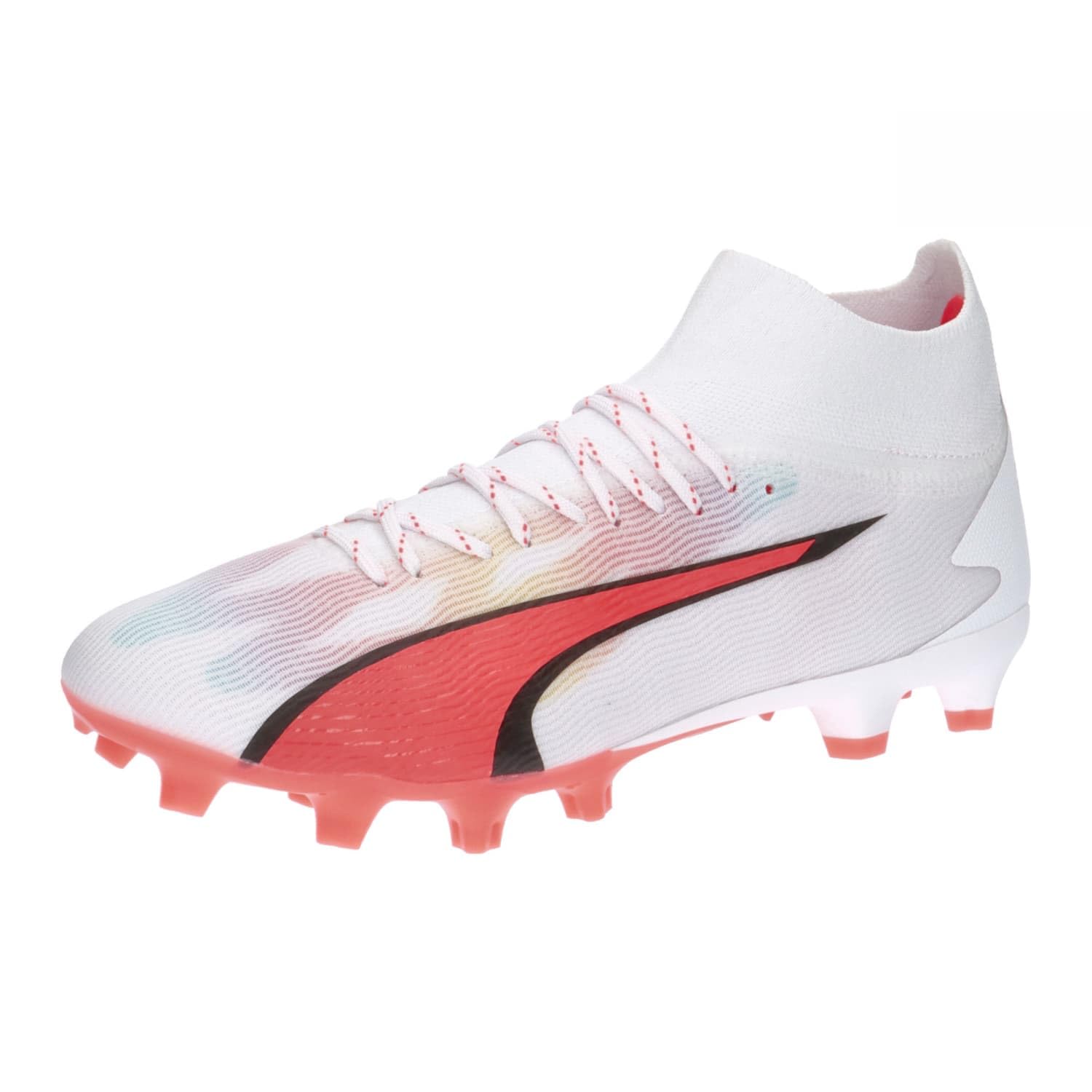 Puma Ultra Pro FG/AG Bianco Rosso Scarpe Da Calcio Uomo EUR 40.5 / UK 7.0