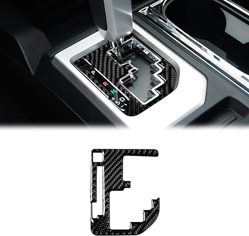 Miniatura 6 de SUNJIKA Compatible con consola central, caja de cambios de fibra de carbono, calcomanía para panel de cambios de automóvil, camión, accesorios