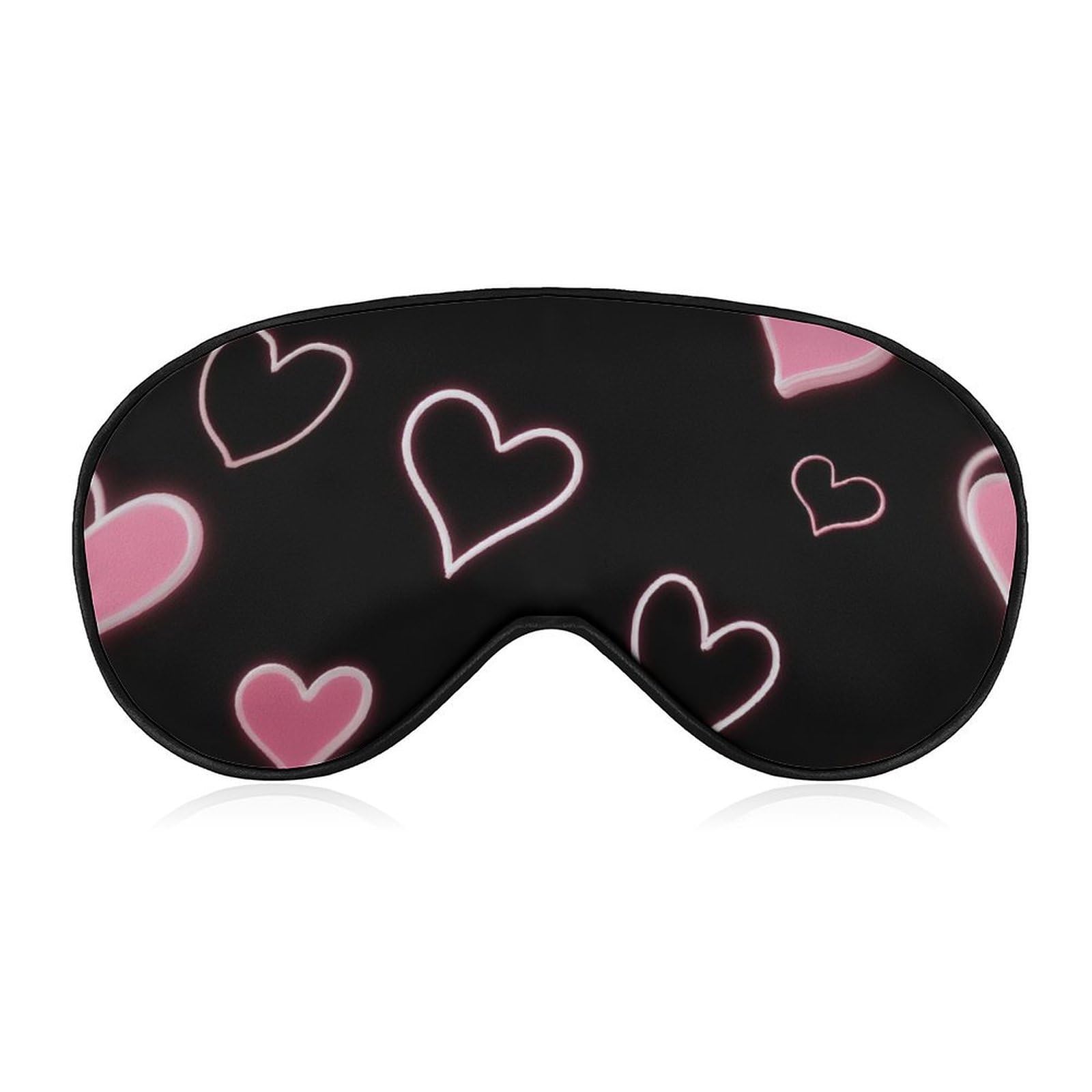 Sleep Mask Blackout Eye Mask for Sleeping Hearts Romance Night Blindfold for Men Women