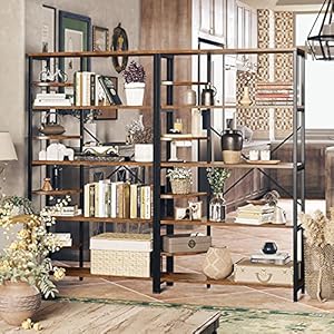 IRONCK Industrial Bookcases and Bookshelves Corner Shelf 8 Tiers Rustic Storage Rack Plant Stand Corner Ladder Shelf for Living Room, Home Office, Kitchen IRONCK Industrial Bookcases and Bookshelves Corner Shelf 8 Tiers Rustic Storage Rack Plant Stand Corner Ladder Shelf for Living Room Home Office Kitchen