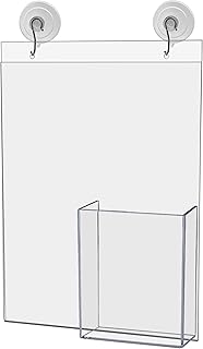 4 Pack Sign Holder with Suction Cup Hooks for 8.5