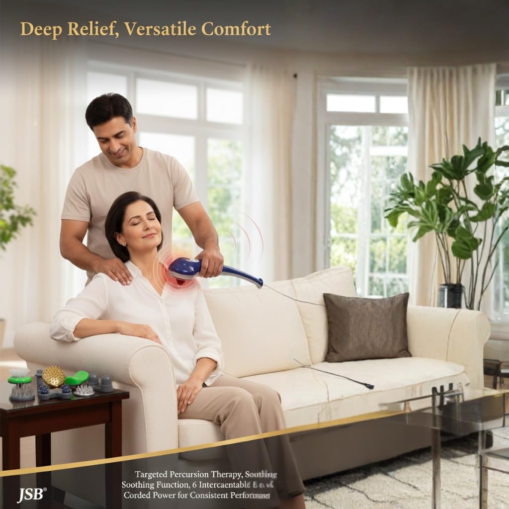 JSB Body Massager Handheld for Pain Relief in Full Body, Neck, Back, Leg & Foot Pain (Blue) 1