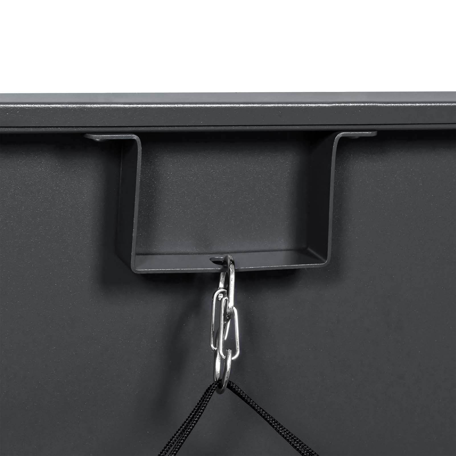 SCHARTEC® SMBS4-2 Lot de 2 boîtes à poubelles anthracite avec design en bois foncé, 1 couvercle, 2 tonnes, utilisation à une main, 240 l, protection contre les regards indiscrets
