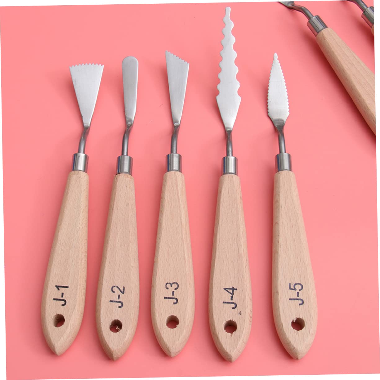JEWEDECO 6pcs Oil Painting Knives Art Knife Set Oil Painting Scrapers Spatulas for Artists