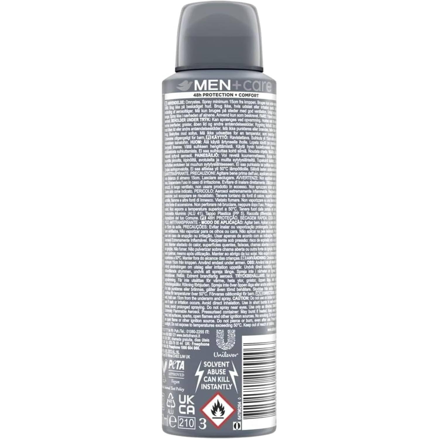 Dove Men+Care Classic Deospray Anti-Transpirant 48H, langanhaltender Schutz, klassischer Duft, 150 ml (12)