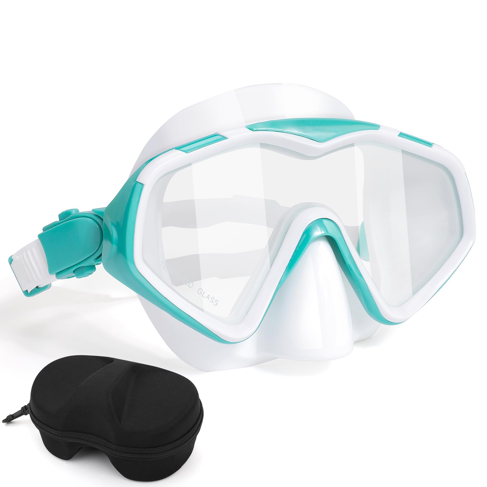 Professional Snorkel Diving Mask, Ultra Clear Lens with Wide View Tempered Glass Snorkeling Mask Gear,Anti Leakage Scuba Mask, Silicone Swimming