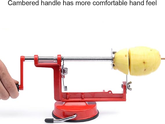 Twisted Potato Slicer Manual Curly Fry Cutter with Stick Spiral Cutter for Potatoes DIY BBQ Cucumbers Carrots Hot Dog and Fried