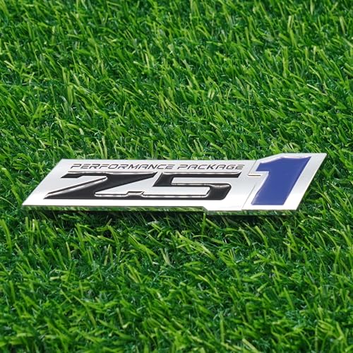 Image of Hood Door Tailgate Engine Bumper Badge 3D Nameplate Emblem Logo Replacement for Z51 Performance Package 1Pc (Chrome Black Blue)