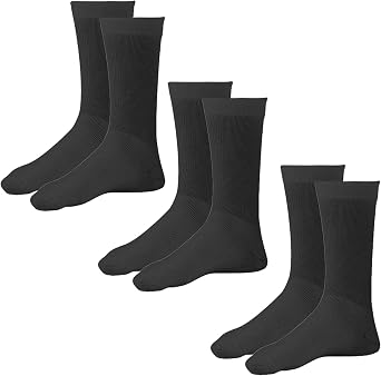 Ames Walker 20-30 mmHg Coolmax Crew Compression Socks 3-Pack