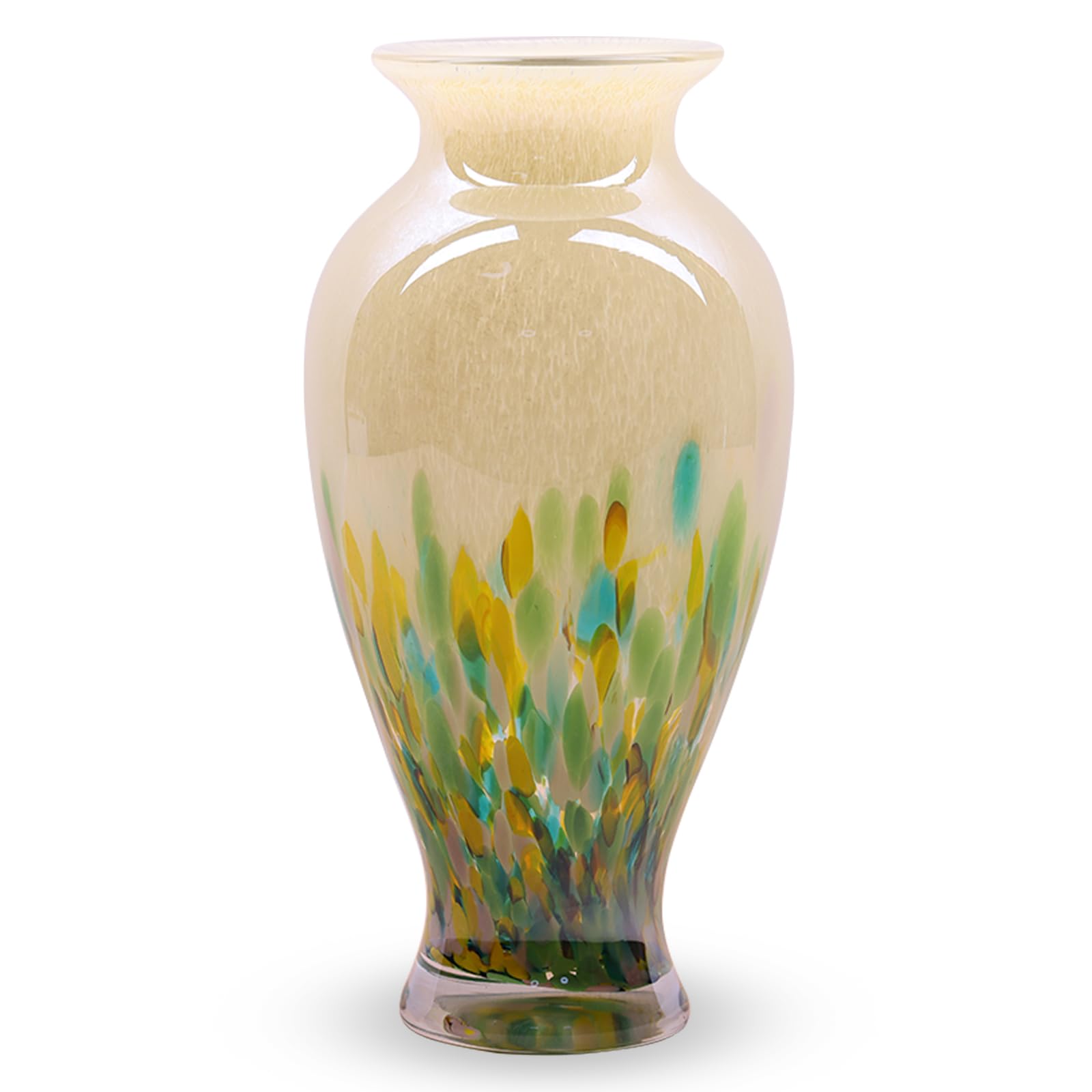 工芸品 Murano Glass Vase (Green & Yellow) 工芸品 Murano Glass Vase (Green & Yellow) Oyes - Green