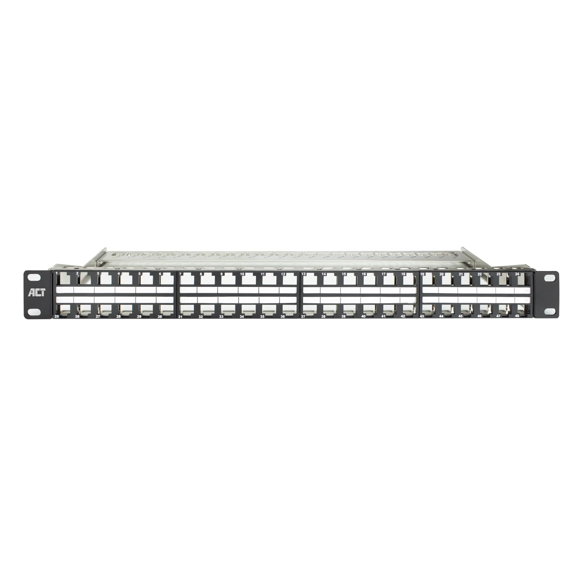 ACT Patchpanel 19", 48-Port 1U Rack Mount hohe Dichte – PP1031 | für Switch, Router, Patch Panel, TV, PC & Laptop