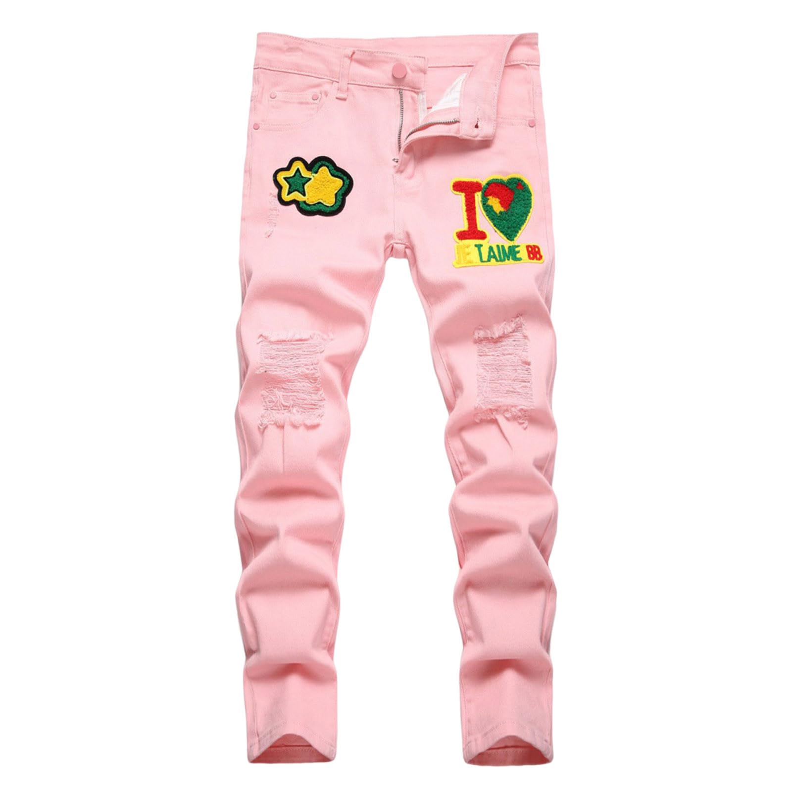 Vaqueros Invierno Niño, Pantalones Vaqueros Desgastados Moda Urbana Jovenes Elasticos Confort Temporada Primavera Otono