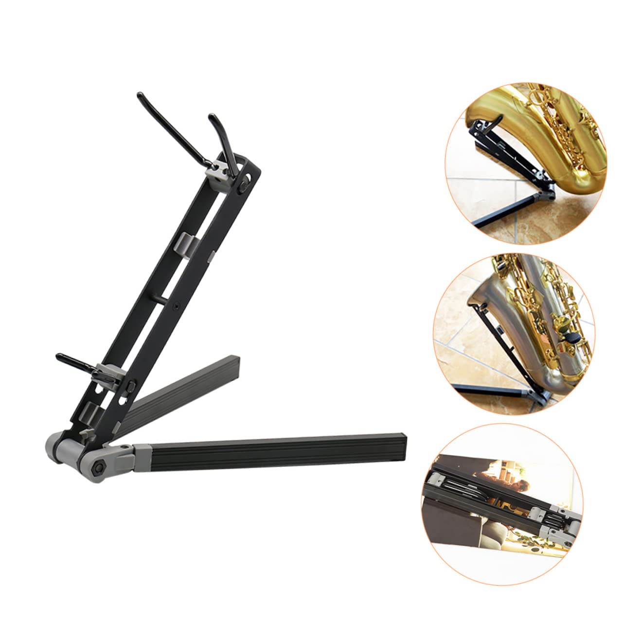 TOYANDONA Supporto Per Sax Pieghevole e Portatile Stativo Metallo Per Saxofono Supporto Di Stoccaggio Per Sax Contralto