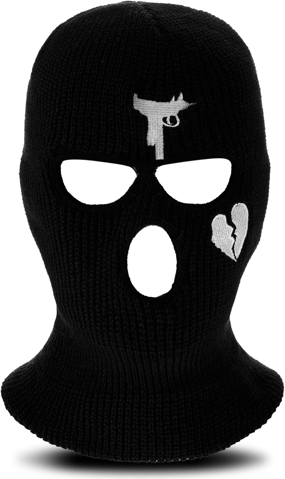 Zhanmai3-Hole Ski Mask Knitted Full Mask Windproof Balaclava Mask Winter Full Face Cover Cycling Mask Neck Warmer for Men Women