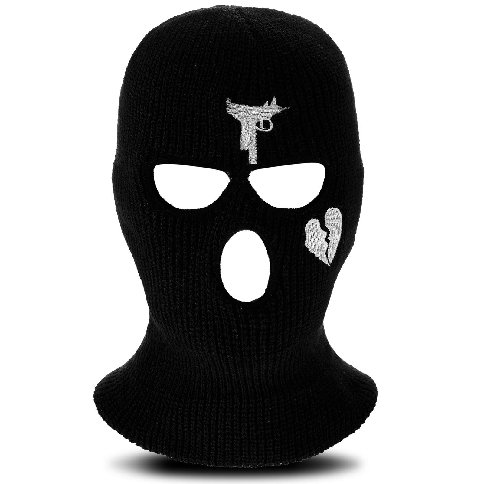 Zhanmai3 Hole Ski Mask Knitted Full Mask Windproof Balaclava Mask Winter Full Face Cover Cycling Mask Neck Warmer for Men Women