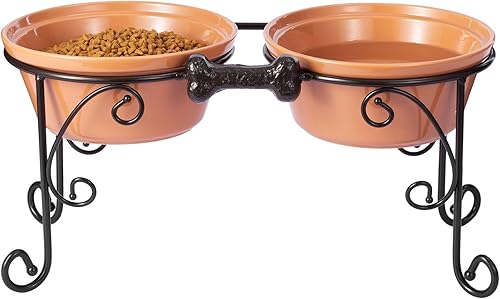 BestVida Sparks - Cuencos elevados para perros (tamaño grande, almendra)