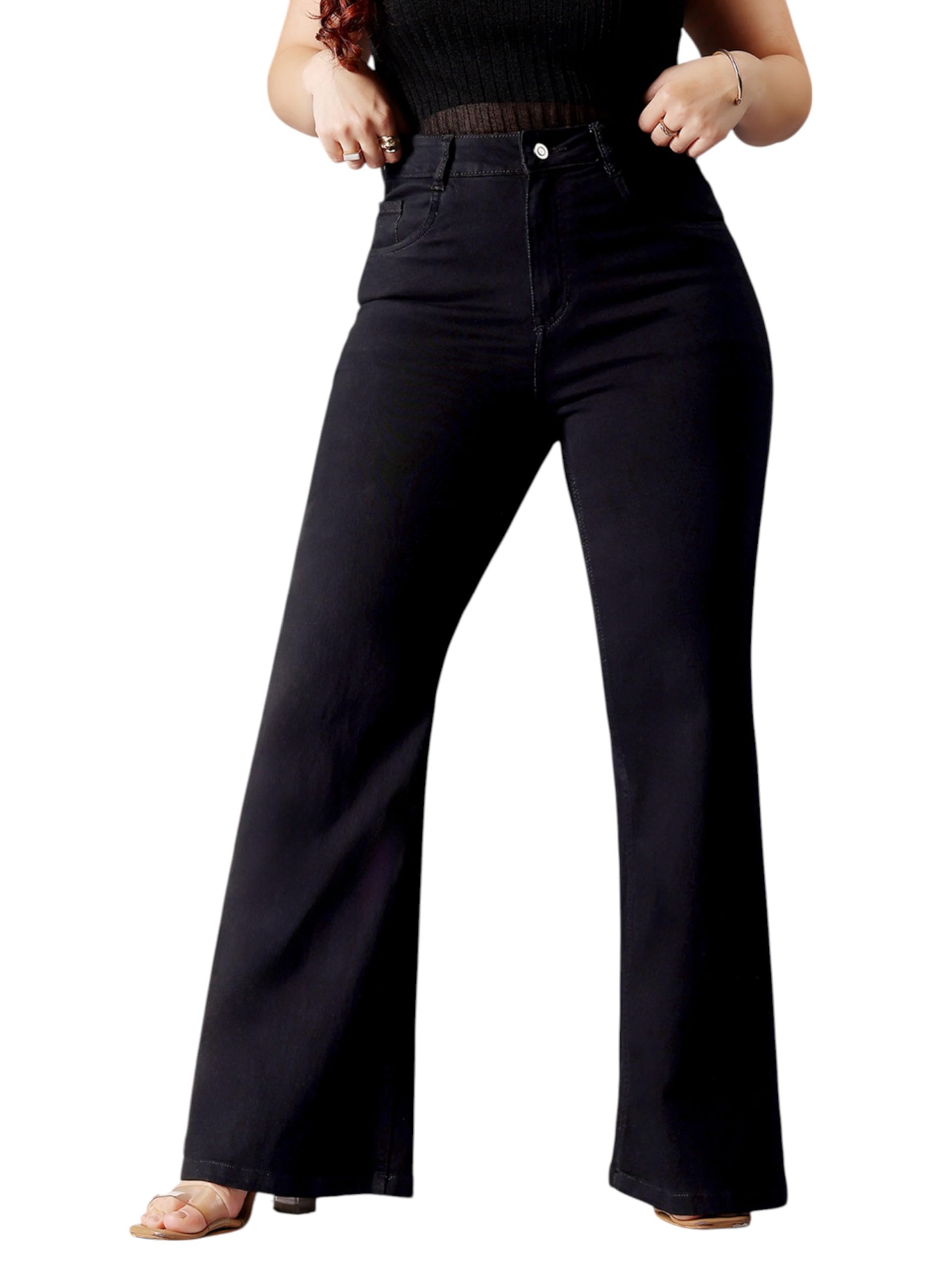 miss chase a+ Women's Bootcut High Rise Regular Stretchable Denim Jeans-picture-27