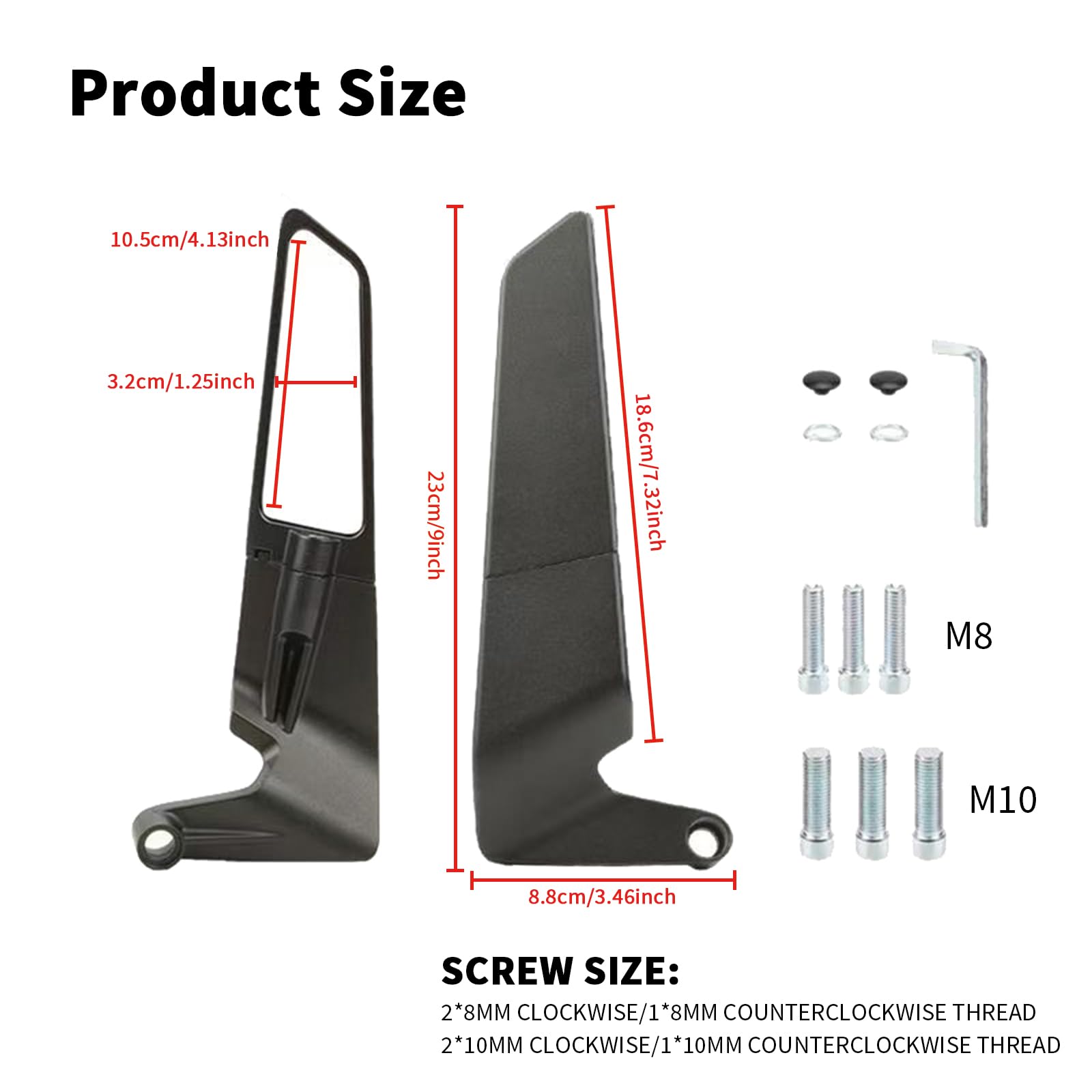 retroviseur moto embout de guidon, rétroviseur moto embout de guidon, rétroviseurs latéraux Stealth Wind pour Z650 Z900 Z1000 Duke 390 790 1290 MT07 MT09
