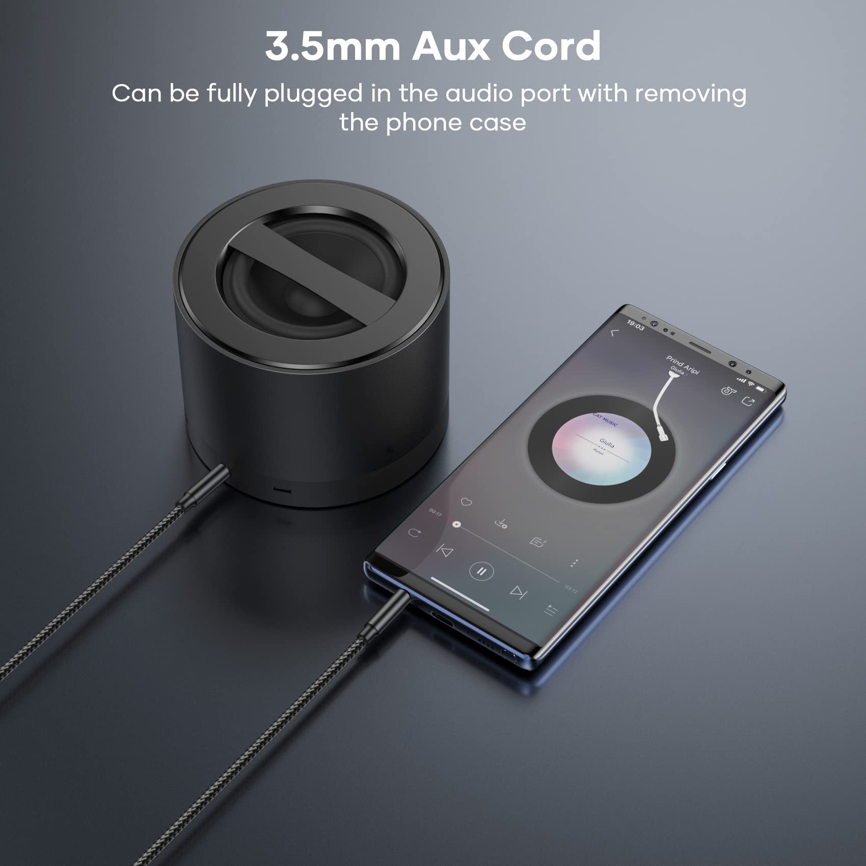 Câble Jack 3.5mm, Cable Jack Audio Mâle vers Mâle Câble Auxiliaire Stéréo en Nylon Compatible avec Casques, Autoradios, Smartphones, iPhones, iPod, iPad, Lecteur Mp3 et Plus (1.2M)