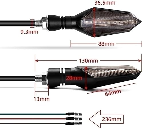 Miniatura 3 de Lámpara de giro de motocicleta para Y-amaha YZF R15 XT660 indicadores de motocicleta luces intermitentes indicadores de giro de moto