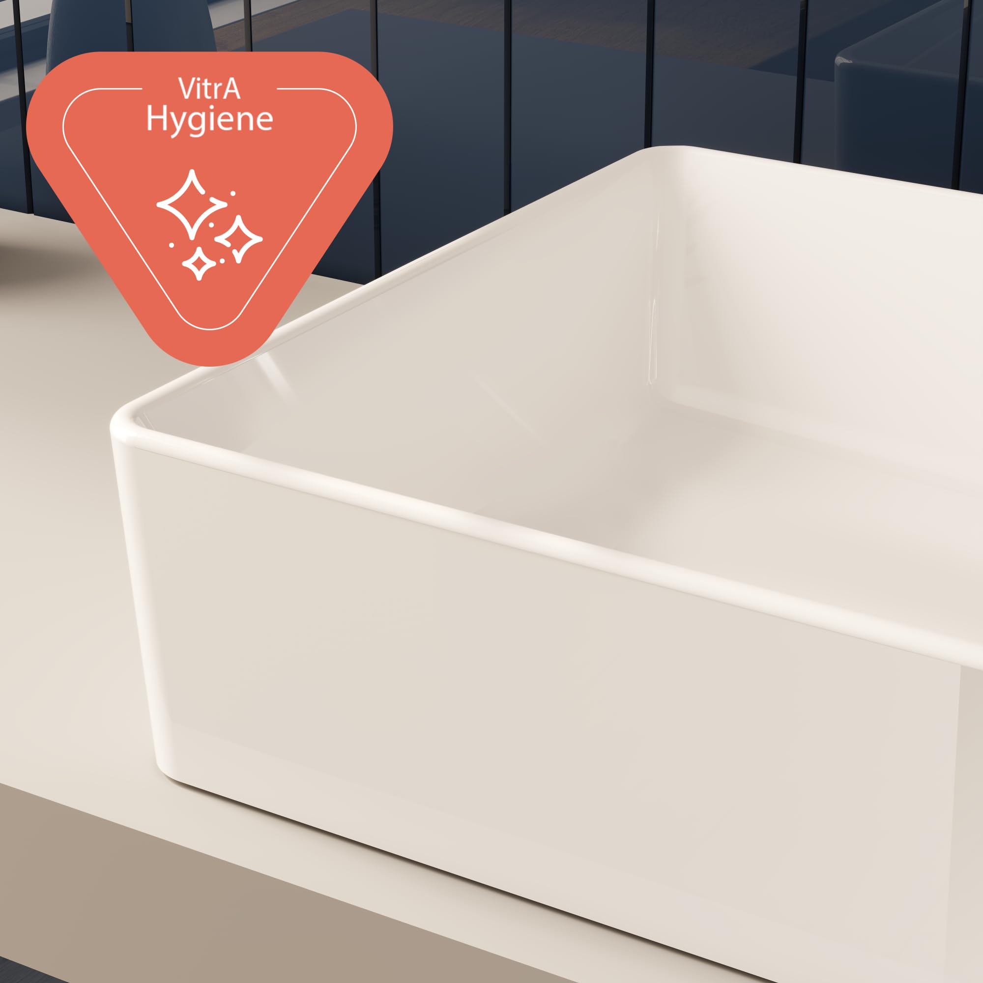 VitrA Nuo 7434B003-0012 Tezgah Üstü Lavabo,beyaz, 60cm : Amazon