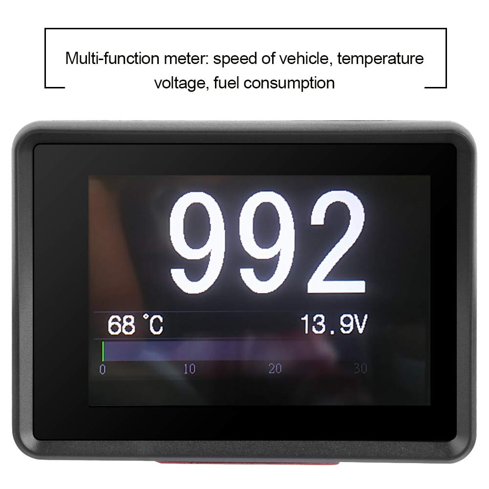 Misuratore digitale intelligente OBD per auto e allarme Display digitale HUD della velocità della tensione della temperatura, indicatore della temperatura dell'acqua del codice di errore