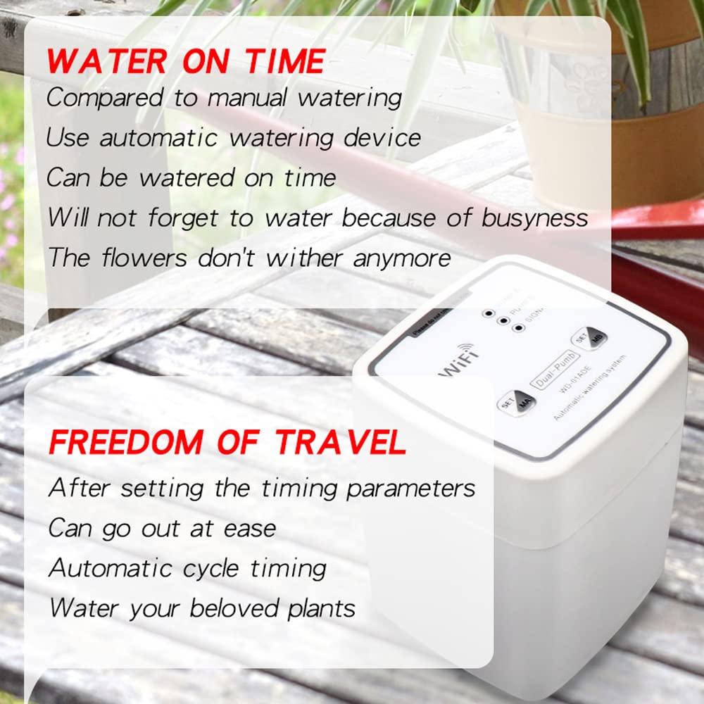 DIY Automatische Bewässerungssystem, utomatische Bewässerung für bis zu 20 Zimmerpflanzen mit Wasserpumpe,Urlaubsbewässerungssystem für Gartenterrassen-Topfpflanzenblumen
