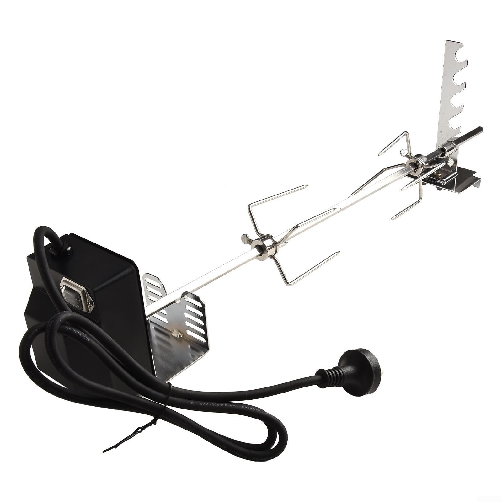Kit Giratorio Eléctrico para acero Inoxidable 29 Pulgadas Kit(AU) | para acero inoxidable 304, varillas extensibles, para ideal para pollos grandes, pavos y cerdos lechales en parrillas de gas