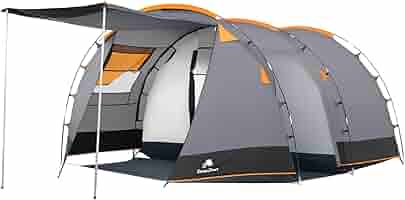 【CAMP GEEKS】 TFO-2UNIT.flame CampFeuer Namiot Super+ dla 4 osób, szary/czarny