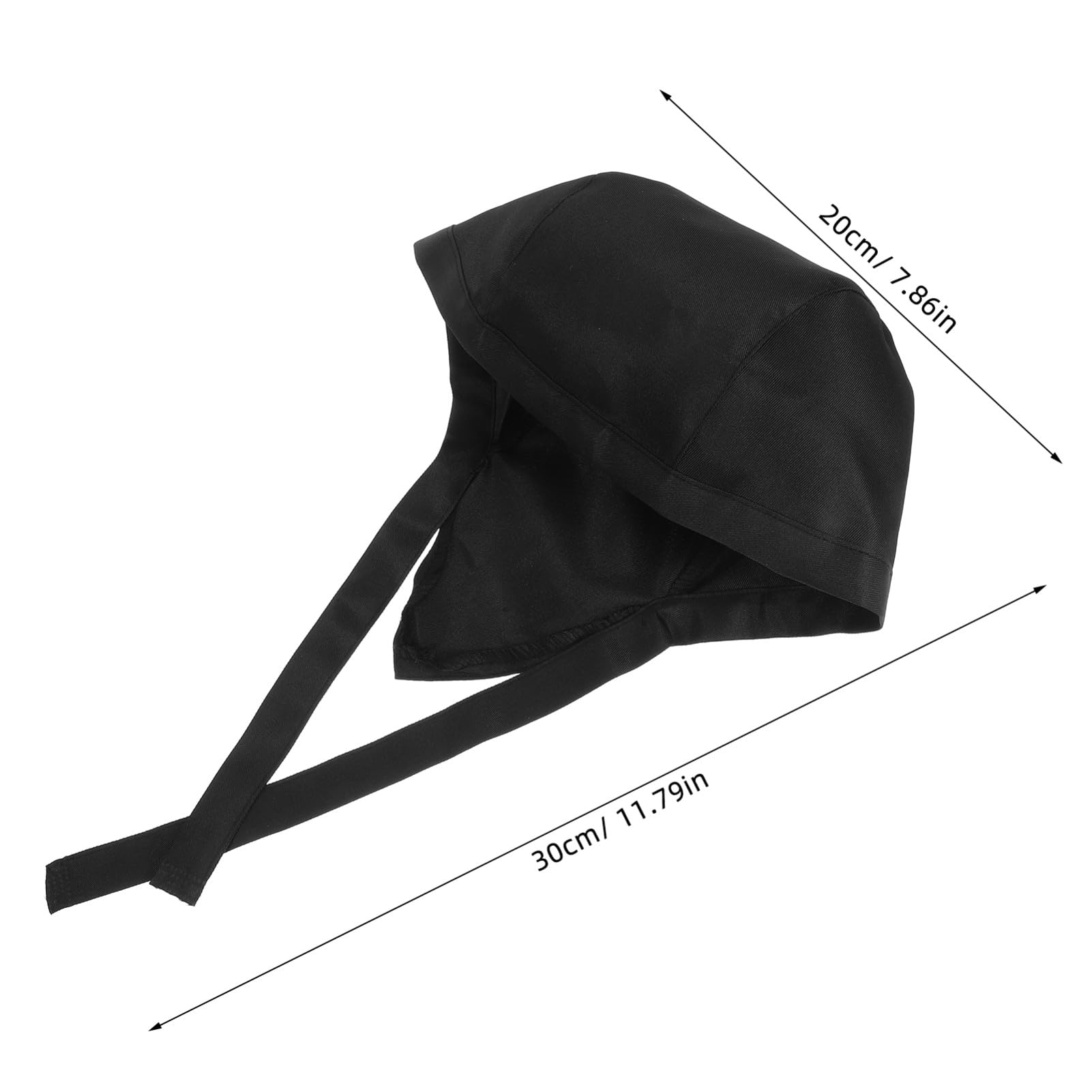 Gorro Cocina Hombre Negro de Tela Cinta, 3 Piezas para Cocina | Sombrero de Servidor y Sombrero de Trabajo de Cocina, Uniforme Catering