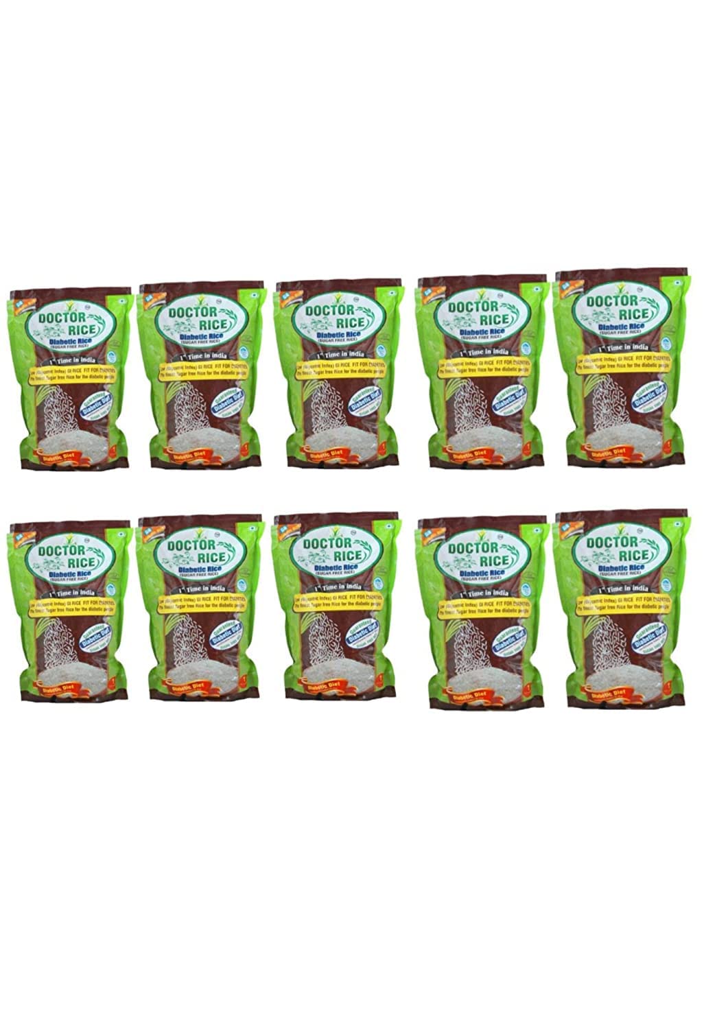 DOCTOR RICE - DIABETIC RICE - SUGAR FREE RICE - 1kg (PACK OF 10)