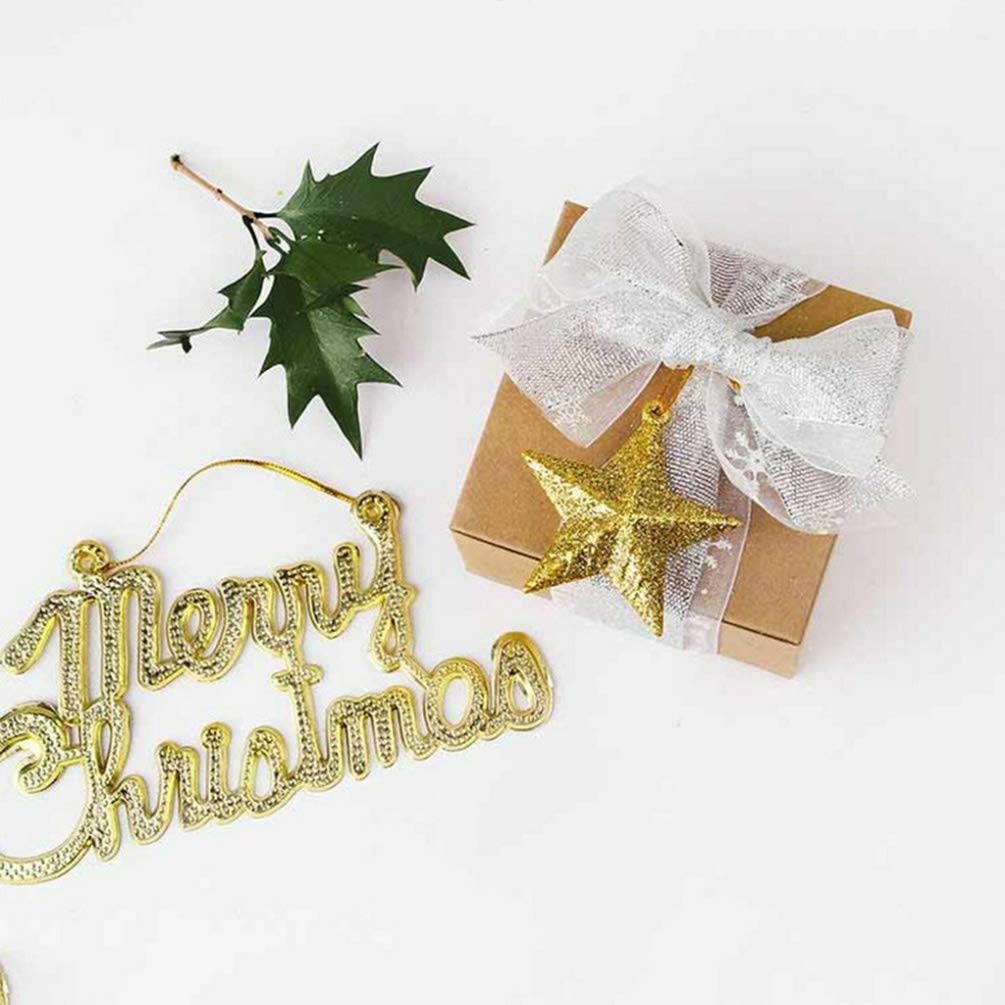 Toddmomy 30pezzi Mini Stelle Decorative per Albero di Natale Ornamenti Natalizi Creativi Ciondoli Forma di Stella per Decorazioni Festive