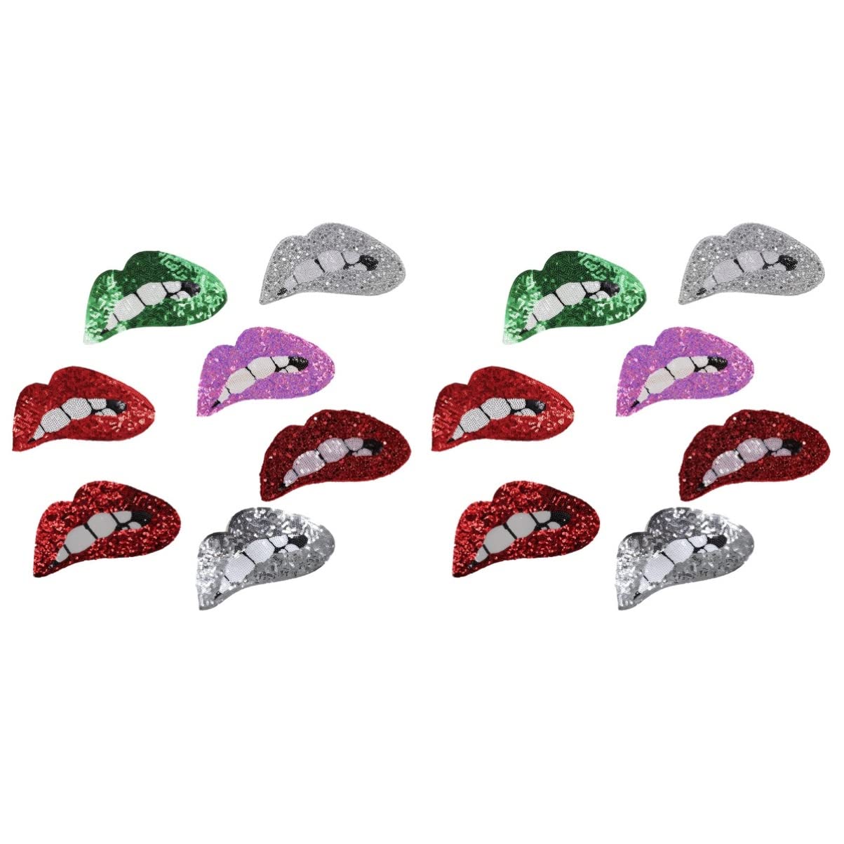14pezzi Toppe Decorativi Paillettes a per Abbigliamento Patches per Jeans Gonne e Borse Casuali