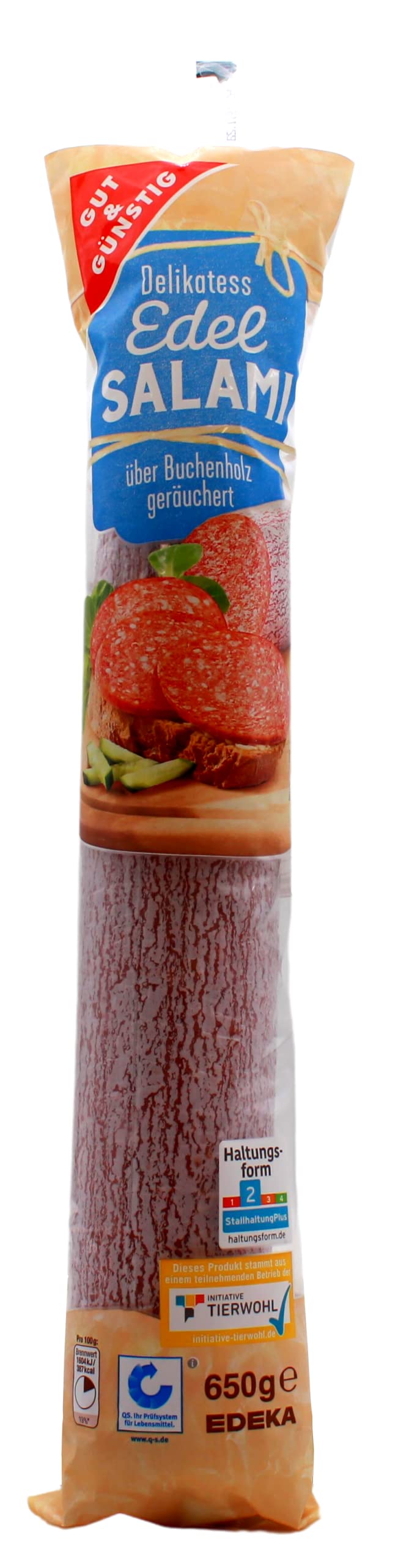 Gut & Günstig Delikatess Edel Salami, 10er Pack (10 x 650g)