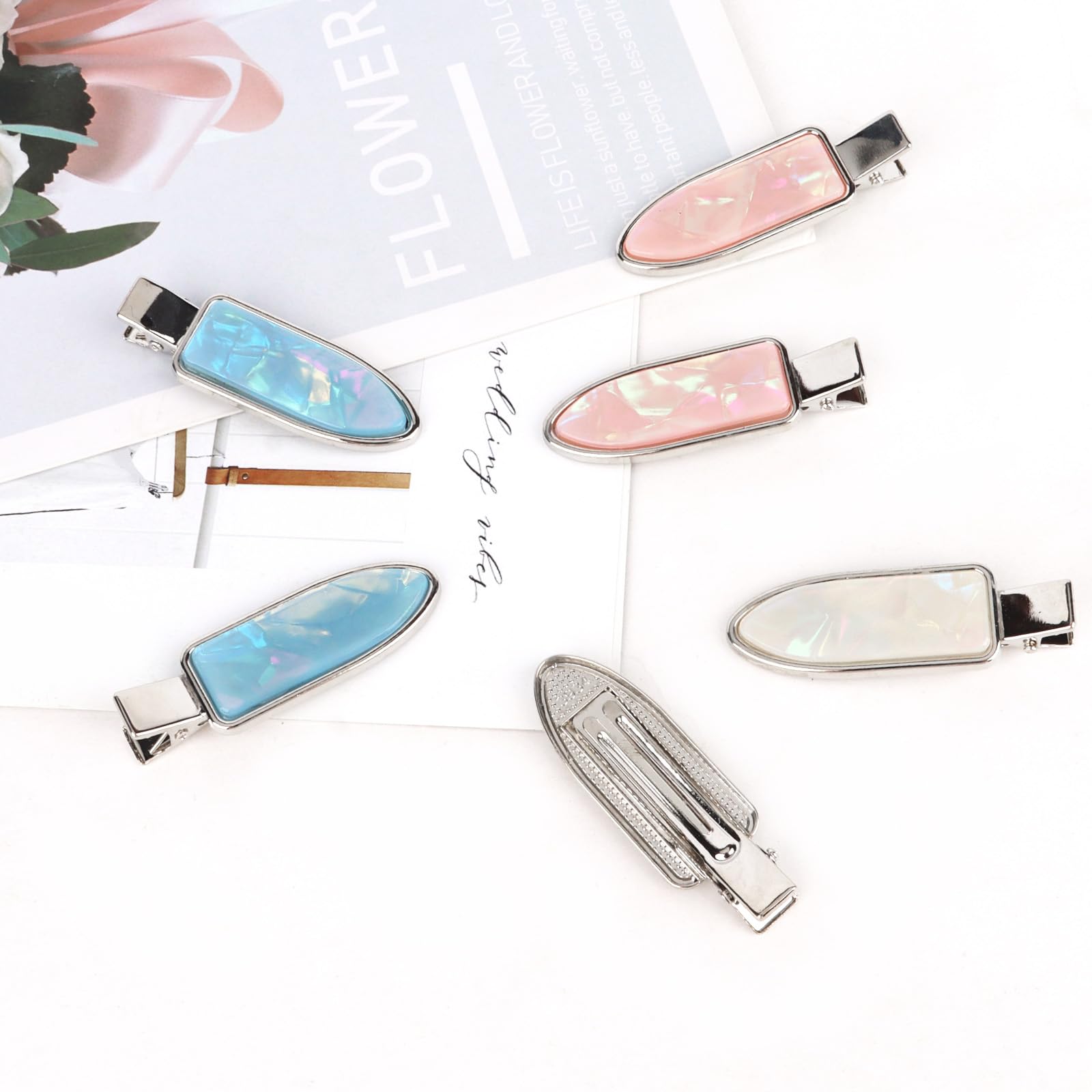 Padorul 6Pcs No Crease Hair Clips, Non-Slip Grip Sectioning Clips for Women Girls Hair Styling Makeup Application - Image 4