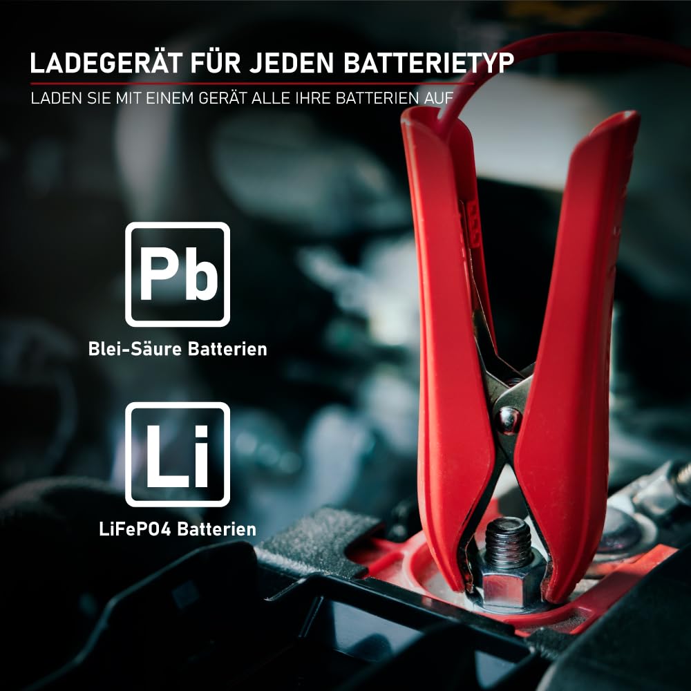 Loadchamp LiFePO4 Ladegerät 12V 35A Lithium Batterie Solar Solarbatterie Autobatterie Blei-Säure Gel AGM