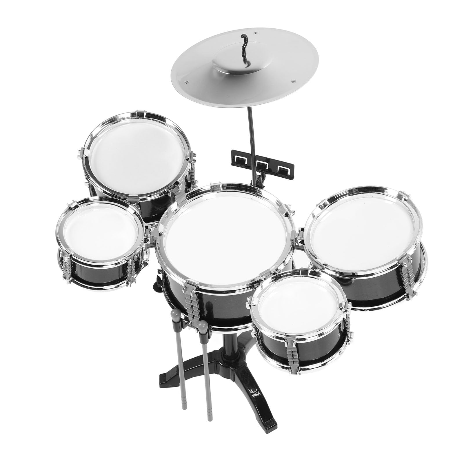 Kit di Batteria Jazz per Bambini Dai 3 Anni in su con Supporto Regolabile